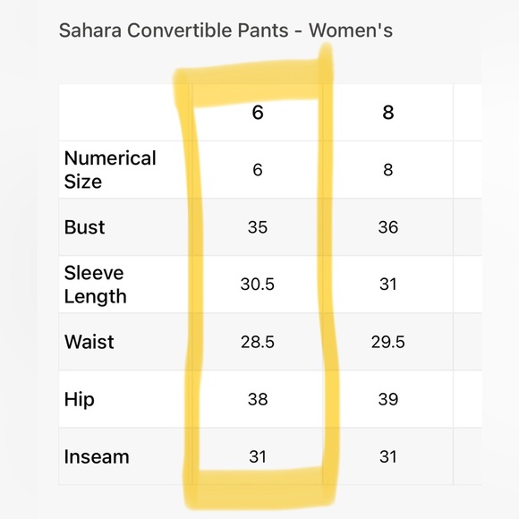REI co-op sahara convertible pants size 6 - Picture 10 of 16